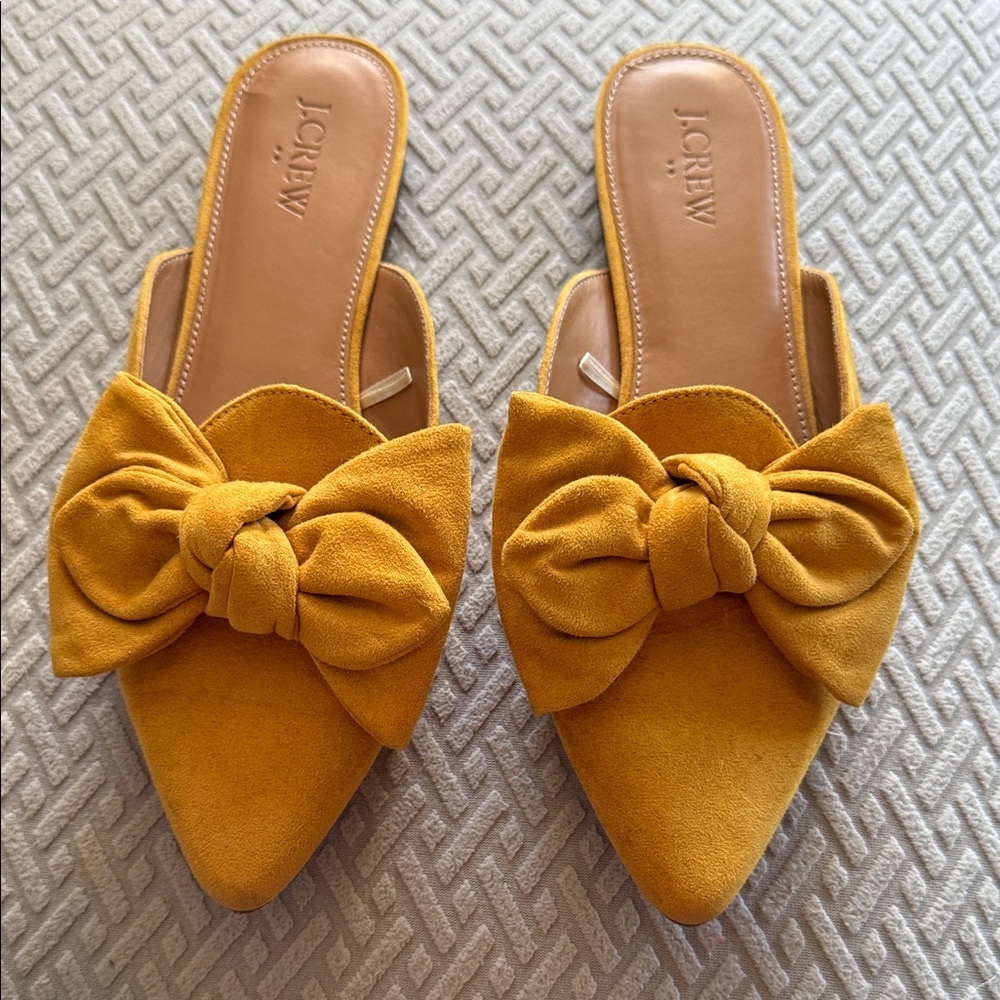 J. Crew mule bow slides size 7.5. Originally $118